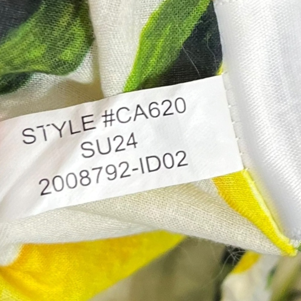 J.Crew Halter Top Women's Large Lemon Print Cotton Resort Coastal Summer Blouse - Picture 9 of 9